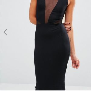 Mesh Insert Bodycon Dress